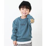 ブルーグレー | エルボーパッチスウェットトレーナー 子供服 キッズ | devirock