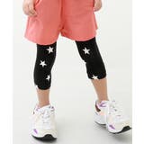 006-星-ブラック | 7分丈天使のレギンス 子供服 キッズ ベビー 女の子 靴下・タイツ・レギンス | devirock