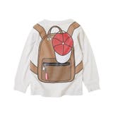 005-Lグレー | デビラボ 袖リブバックプリント長袖Tシャツ 子供服 | devirock