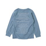 007-ブルーグレー | デビラボ 袖リブバックプリント長袖Tシャツ 子供服 | devirock