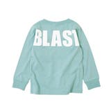 012-アッシュミント | デビラボ 袖リブバックプリント長袖Tシャツ 子供服 | devirock