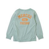 016-Dサックス | デビラボ 袖リブバックプリント長袖Tシャツ 子供服 | devirock