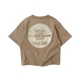 008-Sモカ | デビラボ BIGバックプリント半袖Tシャツ 子供服 | devirock