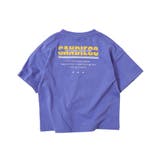 010-Pブルー | デビラボ BIGバックプリント半袖Tシャツ 子供服 | devirock