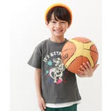 008-恐竜-チャコール | デビラボ BOX半袖Tシャツ 子供服 | devirock