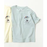 010-パラソル-サックスブルー | デビラボ BOX半袖Tシャツ 子供服 | devirock