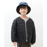 ブラック | 洗える ボタン開き中綿ジャケット 子供服 | devirock
