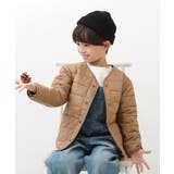 Lブラウン | 洗える ボタン開き中綿ジャケット 子供服 | devirock
