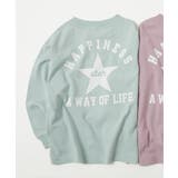 001-星-サックスブルー | デビラボ バックプリント袖リブ 長袖Tシャツ | devirock