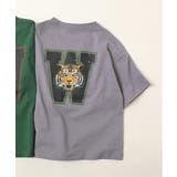 061-トラ-Gバイオレット | デビラボ BIG 半袖Tシャツ | devirock