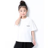 009-ホワイト×ロゴ | BIGシルエットロゴ刺繍Tシャツ 子供服 キッズ | devirock