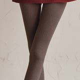 ダークブラウン | リブ細身美脚レギンス 縦リブ リブニット | インナーショップDiamondHearts 