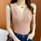 裏パイル フロントレース カップ付きキャミソール | インナーショップDiamondHearts  | 詳細画像18 