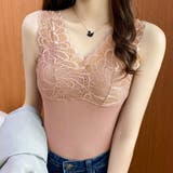 裏パイル フロントレース カップ付きキャミソール | インナーショップDiamondHearts  | 詳細画像20 