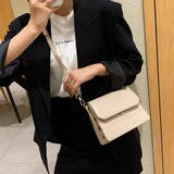 ベージュ | クロコダイル調レザーショルダーバッグ スクエアフラップショルダー | インナーショップDiamondHearts