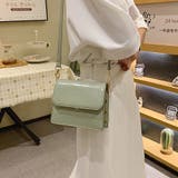グリーン | クロコダイル調レザーショルダーバッグ スクエアフラップショルダー | インナーショップDiamondHearts