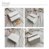 クロコダイル調レザーショルダーバッグ スクエアフラップショルダー | インナーショップDiamondHearts | 詳細画像4