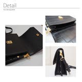 クロコダイル調レザーショルダーバッグ スクエアフラップショルダー | インナーショップDiamondHearts | 詳細画像5