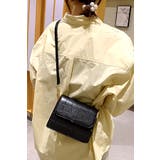 クロコダイル調レザーショルダーバッグ スクエアフラップショルダー | インナーショップDiamondHearts | 詳細画像11
