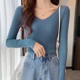 Vネック 薄手 春秋ニット | インナーショップDiamondHearts | 詳細画像11