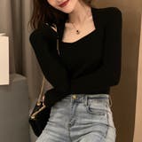 レイヤード風ニット 長袖 薄手 ニット 春秋冬 韓国 韓国ファッション | インナーショップDiamondHearts | 詳細画像20