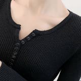 薄手Vネック インナーニット 長袖ニット | インナーショップDiamondHearts | 詳細画像9