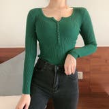 薄手Vネック インナーニット 長袖ニット | インナーショップDiamondHearts | 詳細画像12