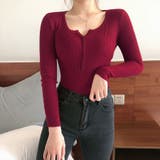 薄手Vネック インナーニット 長袖ニット | インナーショップDiamondHearts | 詳細画像19