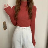 タートルネック 長袖ニット 春 秋 冬 リブニット 韓国 韓国ファッション | インナーショップDiamondHearts | 詳細画像19