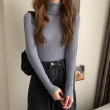 タートルネック 長袖ニット 春 秋 冬 リブニット 韓国 韓国ファッション | インナーショップDiamondHearts | 詳細画像12