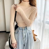 タートルネック 長袖ニット 春 秋 冬 リブニット 韓国 韓国ファッション | インナーショップDiamondHearts | 詳細画像14