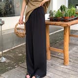 ブラック | ワイドスラックスパンツ ハイウエスト パンツ | インナーショップDiamondHearts 