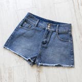 ブルー | デニムショートパンツ カットオフデザイン パンツ | インナーショップDiamondHearts 