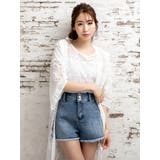 デニムショートパンツ カットオフデザイン パンツ | インナーショップDiamondHearts  | 詳細画像15 