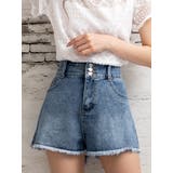 デニムショートパンツ カットオフデザイン パンツ | インナーショップDiamondHearts  | 詳細画像16 