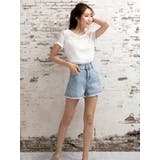 デニムショートパンツ カットオフデザイン パンツ | インナーショップDiamondHearts  | 詳細画像18 