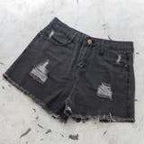 ダメージデニムショートパンツ カットオフデザイン パンツ[品番