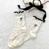 リボン柄フリルソックス リボン フリル | インナーショップDiamondHearts | 詳細画像3