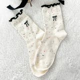 リボン柄フリルソックス リボン フリル | インナーショップDiamondHearts | 詳細画像4