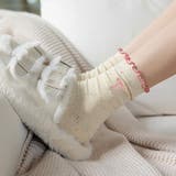 ピンク | リボン柄フリルソックス リボン フリル | インナーショップDiamondHearts