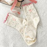 リボン柄フリルソックス リボン フリル | インナーショップDiamondHearts | 詳細画像10