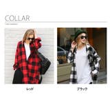 【ブロックチェック柄 シャツ】チェックロングシャツ ブロックチェック柄 | インナーショップDiamondHearts  | 詳細画像6 