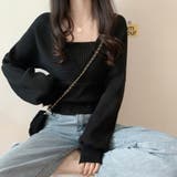 ブラック | レイヤード風 ショート丈 長袖 | インナーショップDiamondHearts 