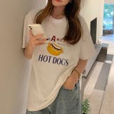 半袖 Tシャツ HOTDOG トップス 夏服 夏 韓国 韓国ファッション | インナーショップDiamondHearts  | 詳細画像6 