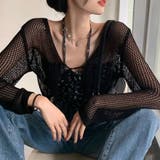 メッシュ クロップド カーディガン | インナーショップDiamondHearts | 詳細画像6