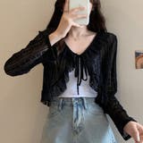 レースフリルショートカーディガン レース フリル | インナーショップDiamondHearts | 詳細画像5