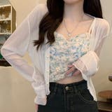 パールボタンシアーショートカーディガン シアー パールボタン | インナーショップDiamondHearts | 詳細画像9