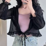 キャンディスリーブフリルシアーシャツ キャンディスリーブ シアーシャツ | インナーショップDiamondHearts | 詳細画像18