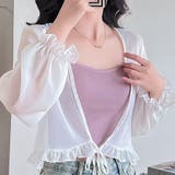 キャンディスリーブフリルシアーシャツ キャンディスリーブ シアーシャツ | インナーショップDiamondHearts | 詳細画像8