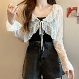 小花柄シアーカーディガン 小花柄 シアーカーディガン | インナーショップDiamondHearts | 詳細画像1